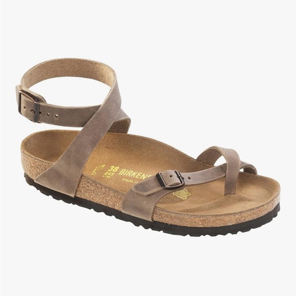 Birkenstock | Women's Tan Yara Ankle Wrap Leather Strappy Sandals Euro 41 US 10 - Picture 16 of 16